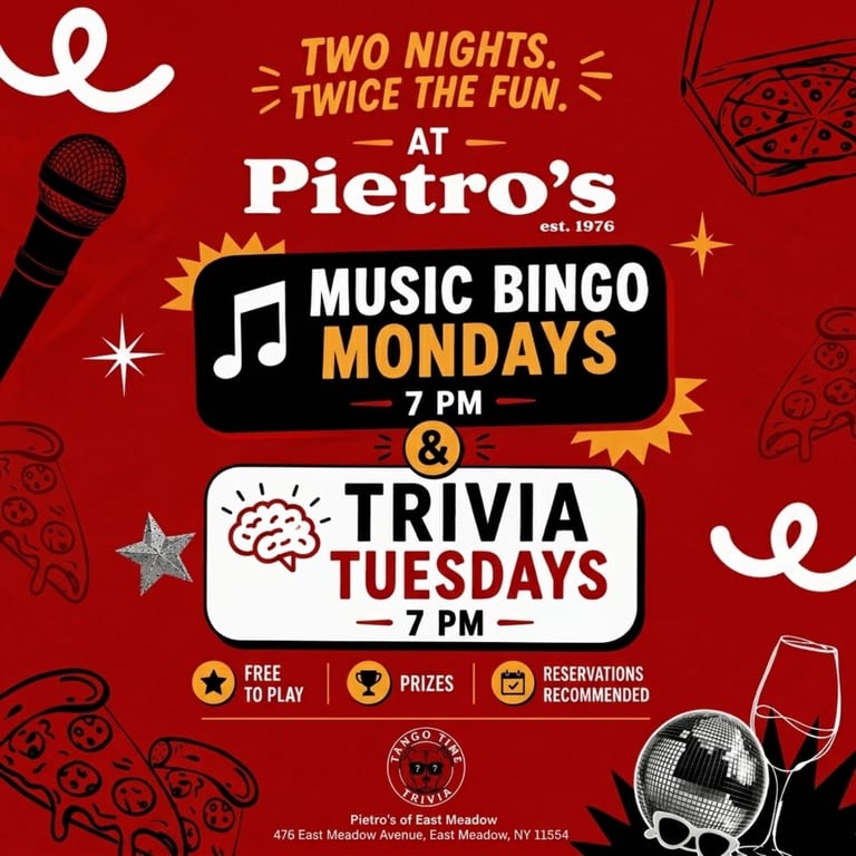 Music Bingo & Trivia Nights at Pietro's